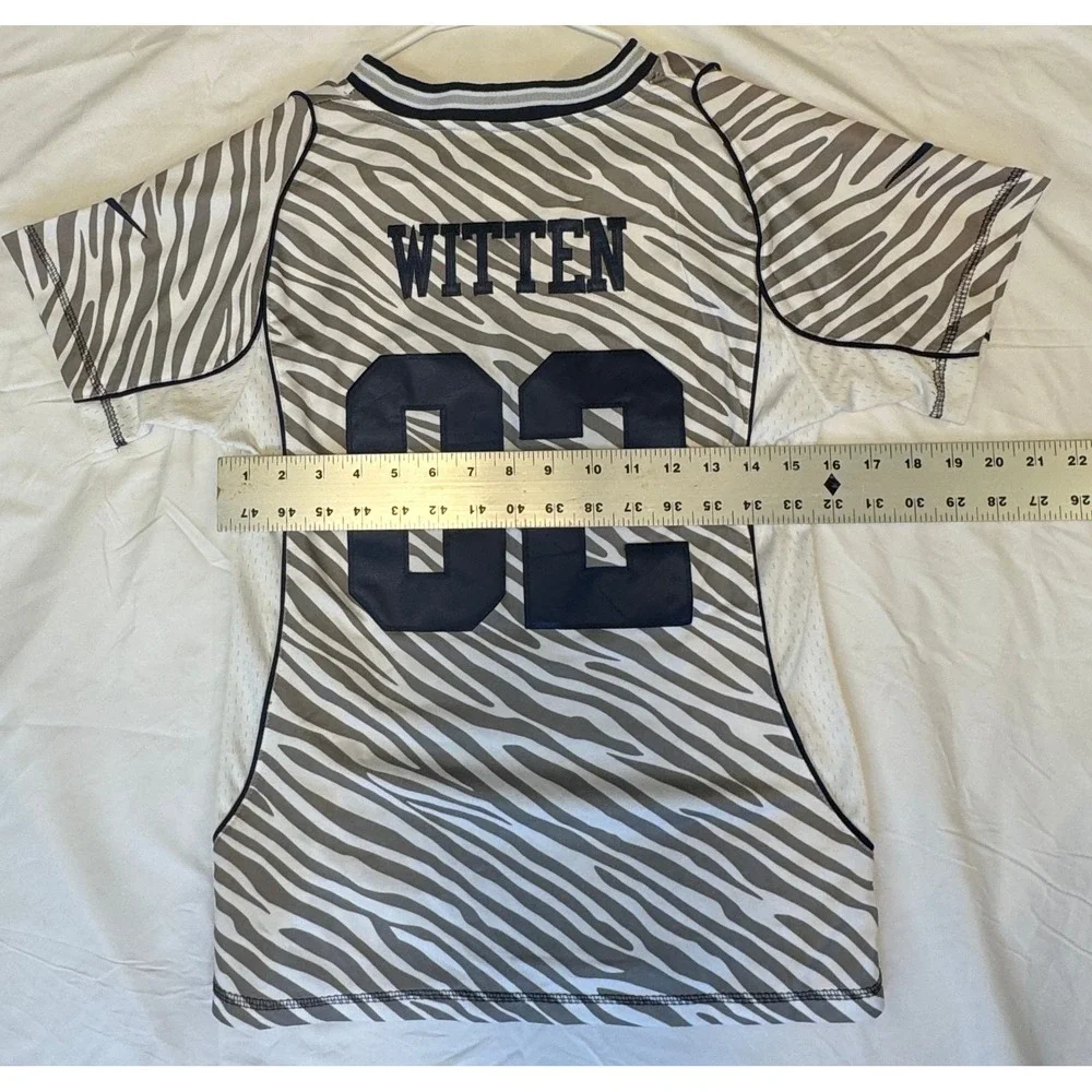 Nike Dallas Cowboys Jason Witten 82 Zebra Print Jersey Womens Small Grey White
